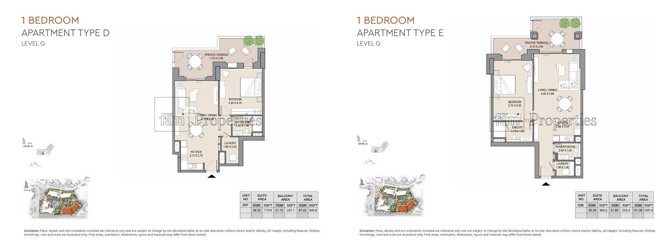 1 Bedroom floor plan