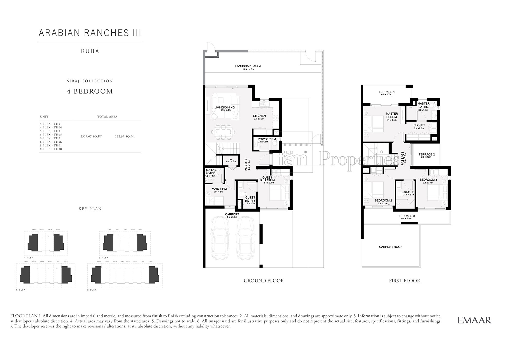 4 Bedroom floor plan
