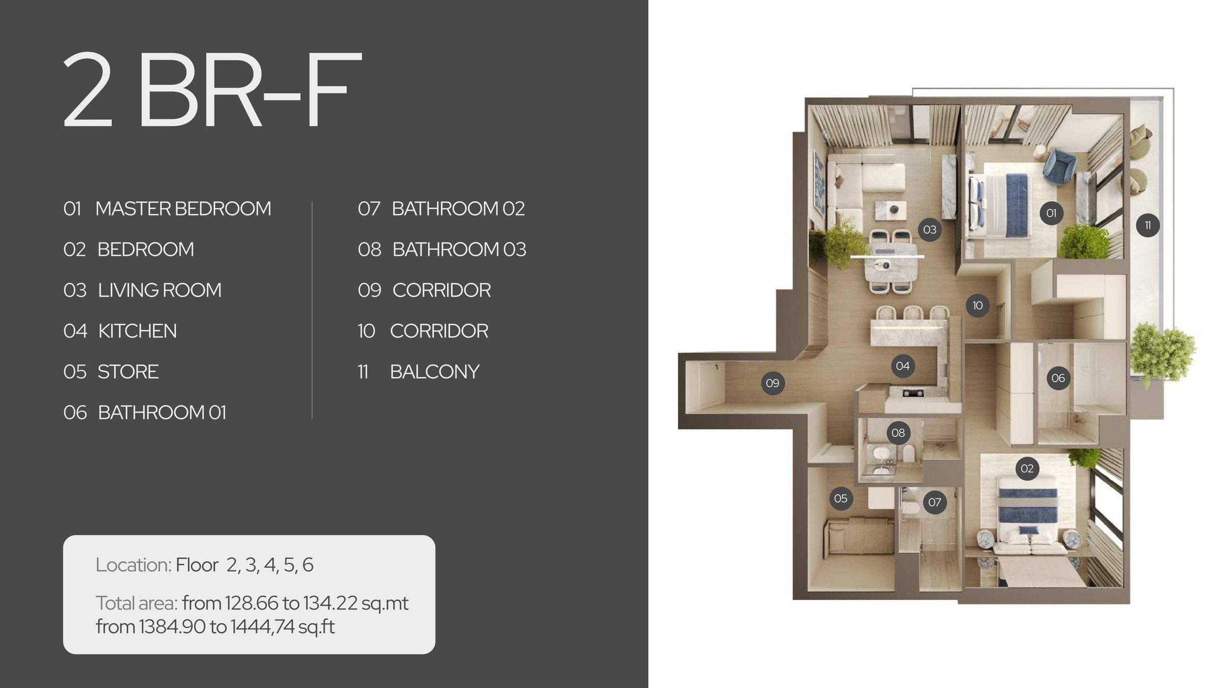 2 Bed floor plan