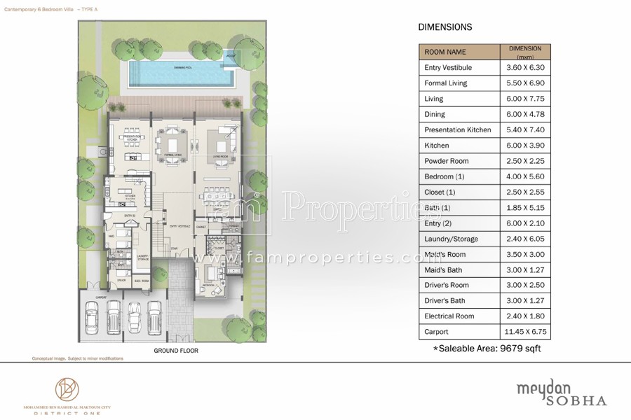 6 Bedroom floor plan