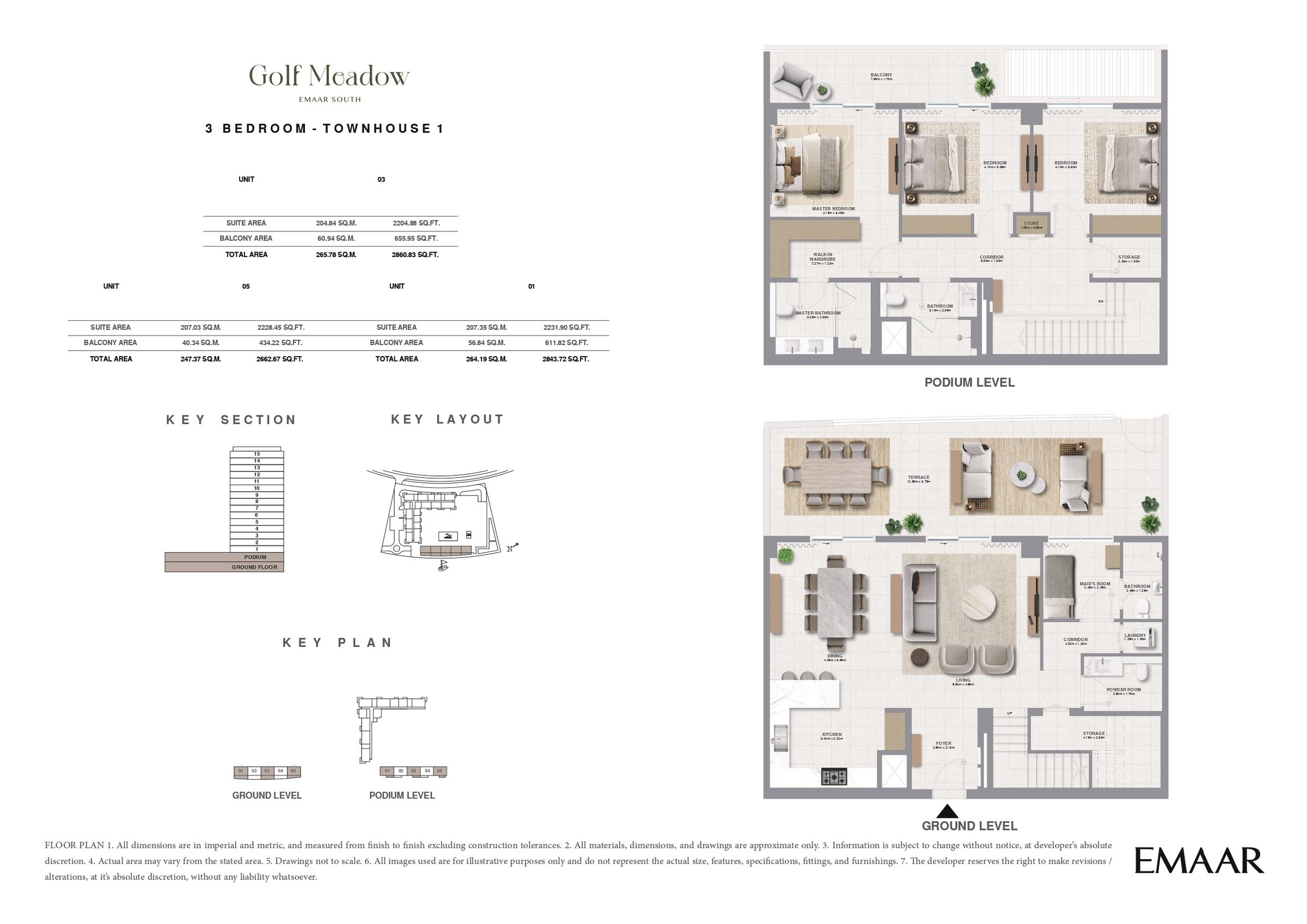 3 Bed floor plan