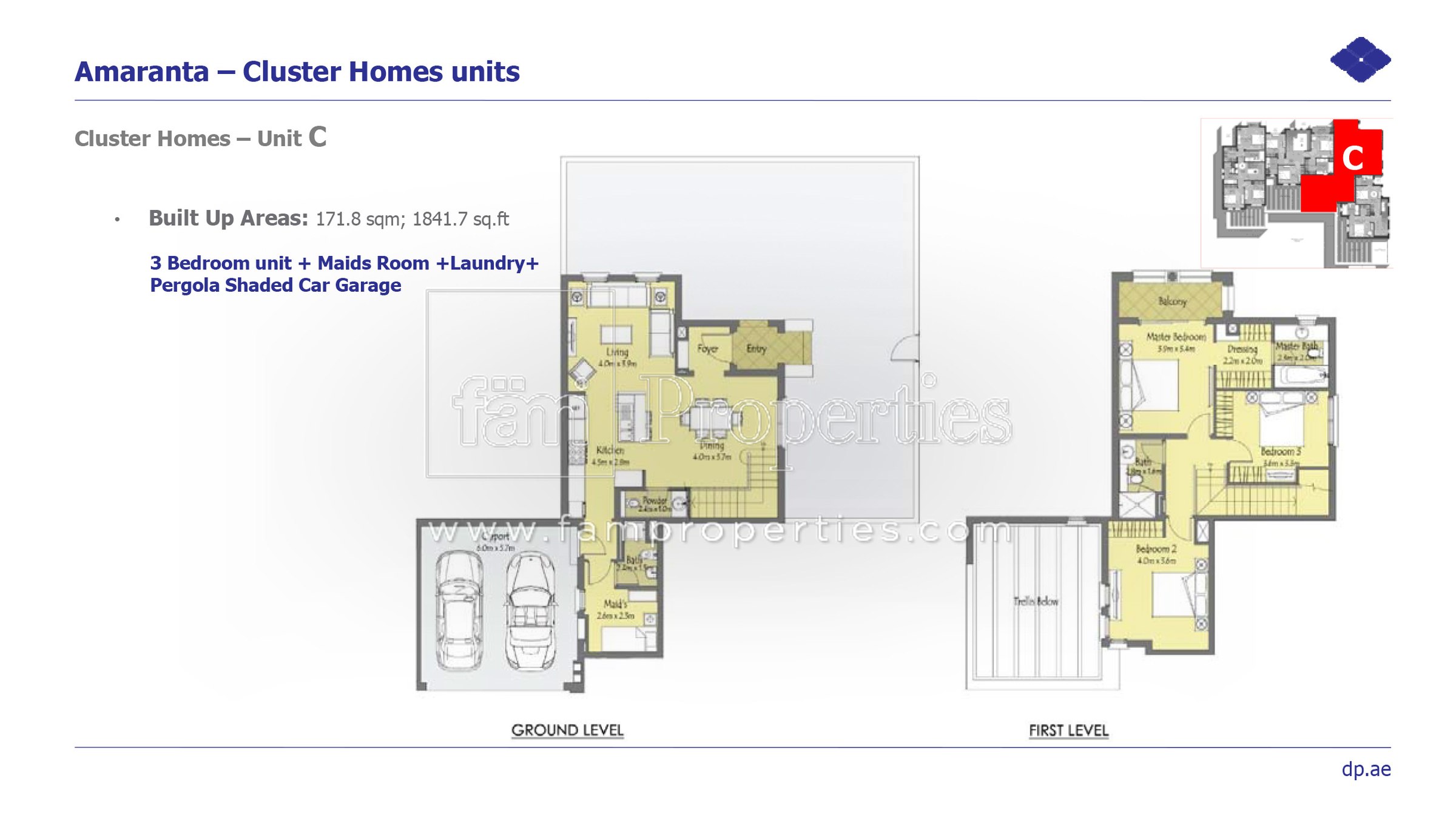 Cluster Homes - Unit C floor plan