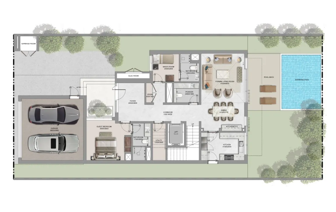 4 Bed floor plan