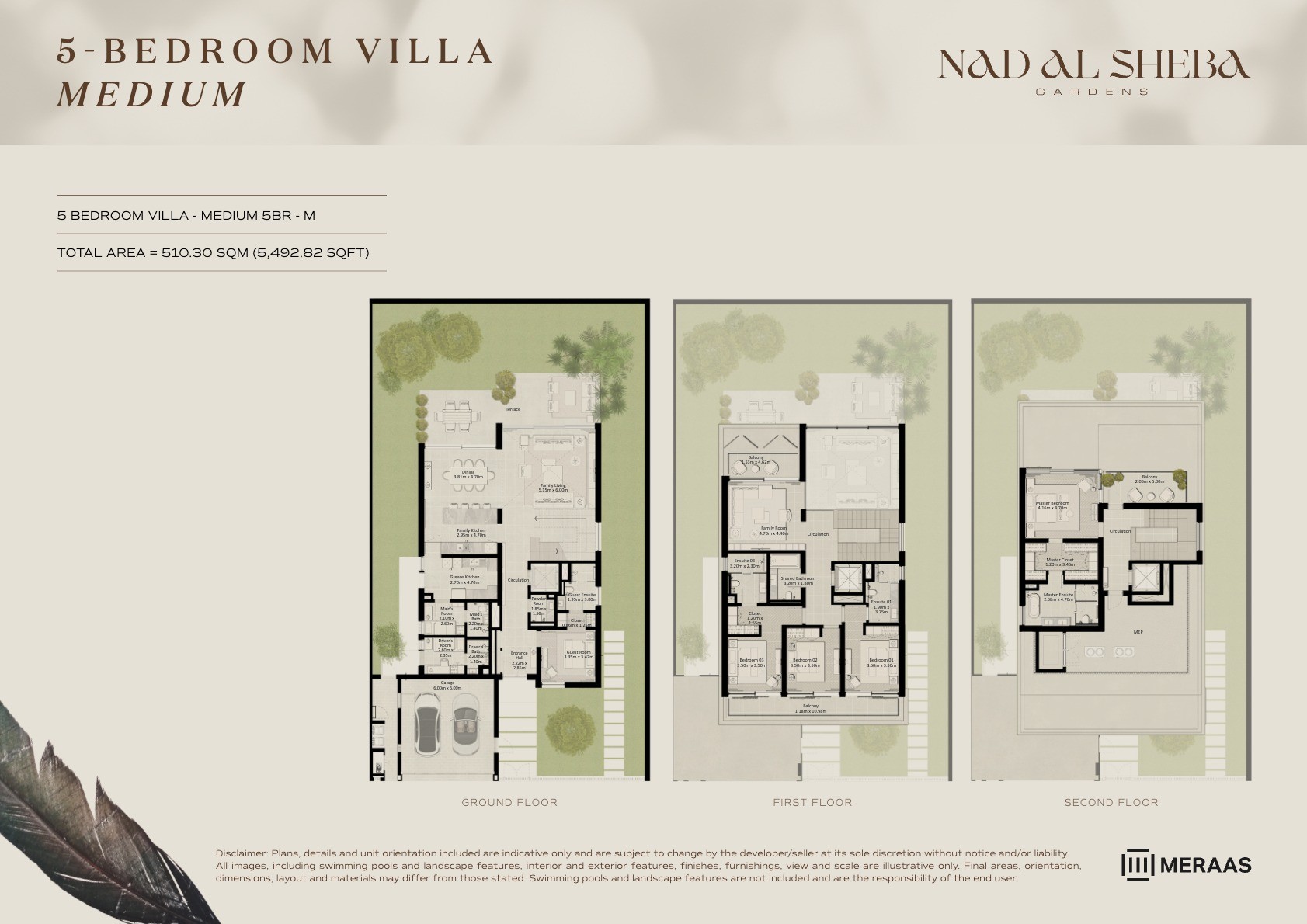 5BR - Villa - Medium - M floor plan