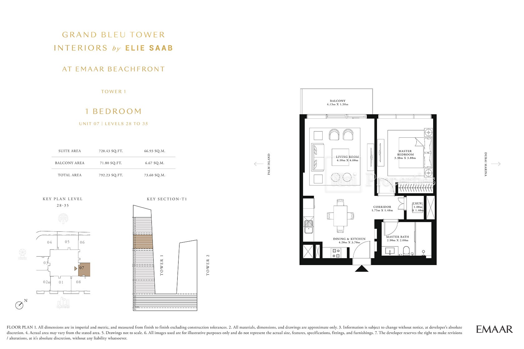 1 Bedroom floor plan