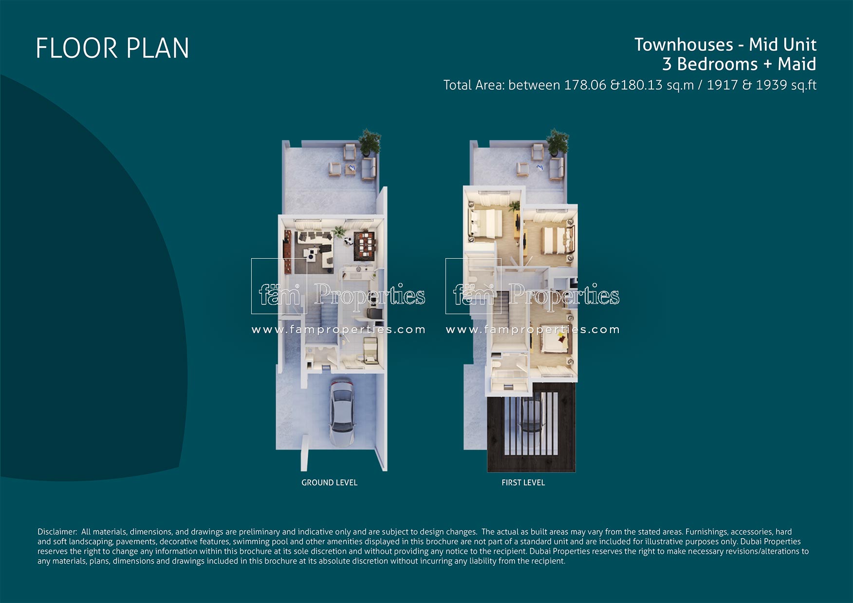 3 Bedroom floor plan