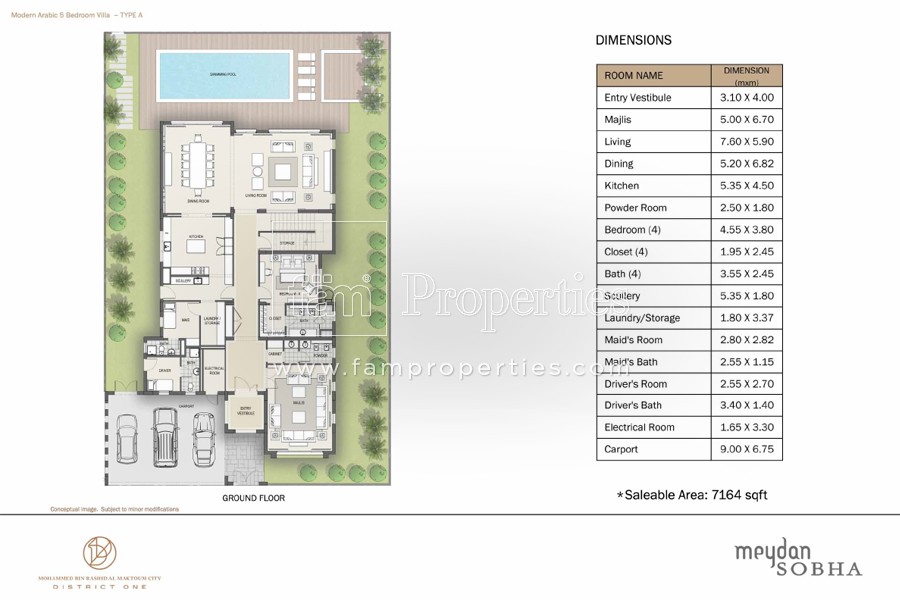 5 Bedroom floor plan