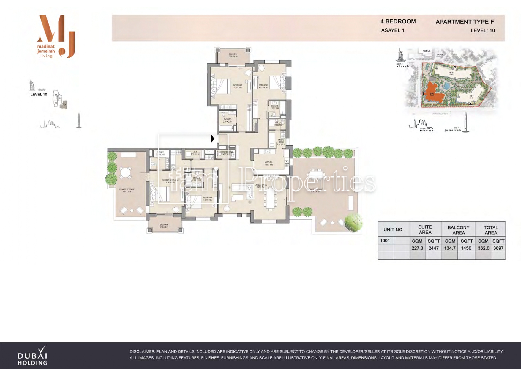 4 Bedroom floor plan
