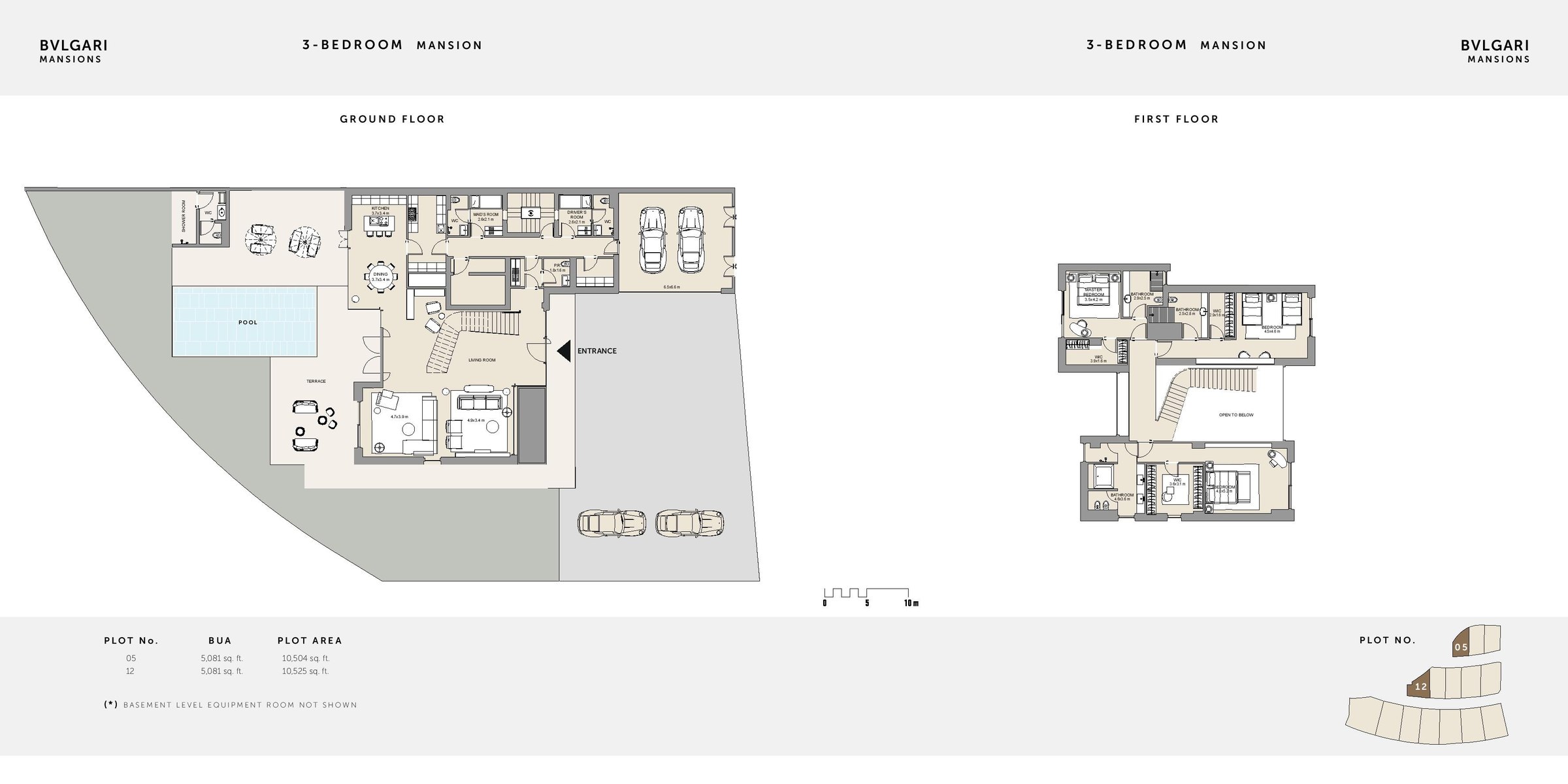 3 Bedroom Mansion floor plan