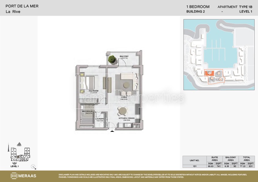 Type 1B floor plan