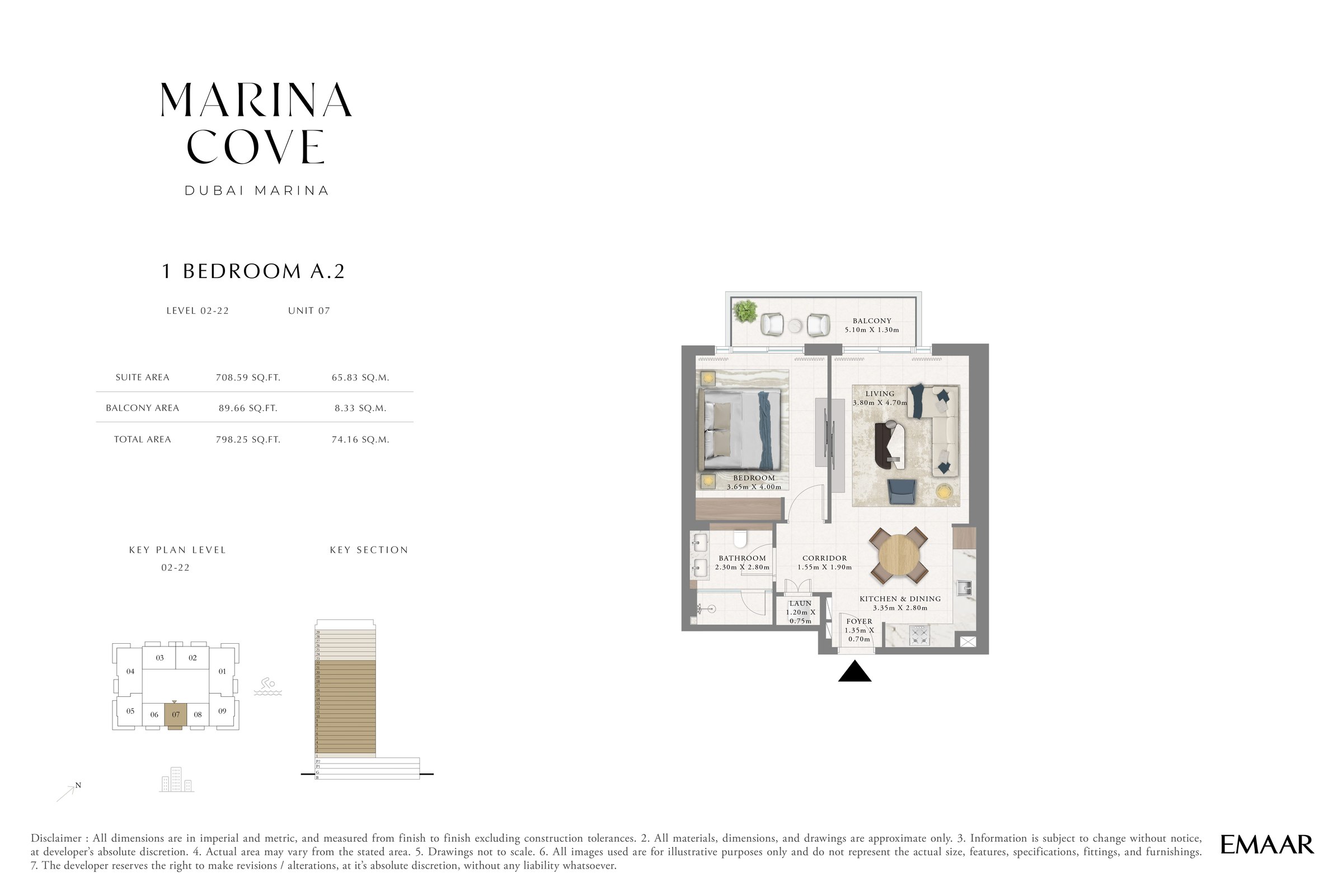 1 Bed floor plan