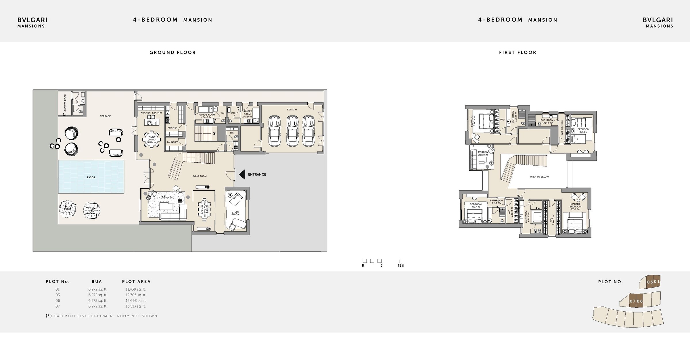 4 Bedroom Mansion floor plan