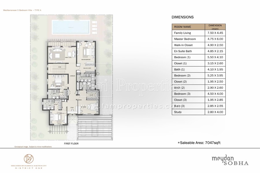 5 Bedroom floor plan
