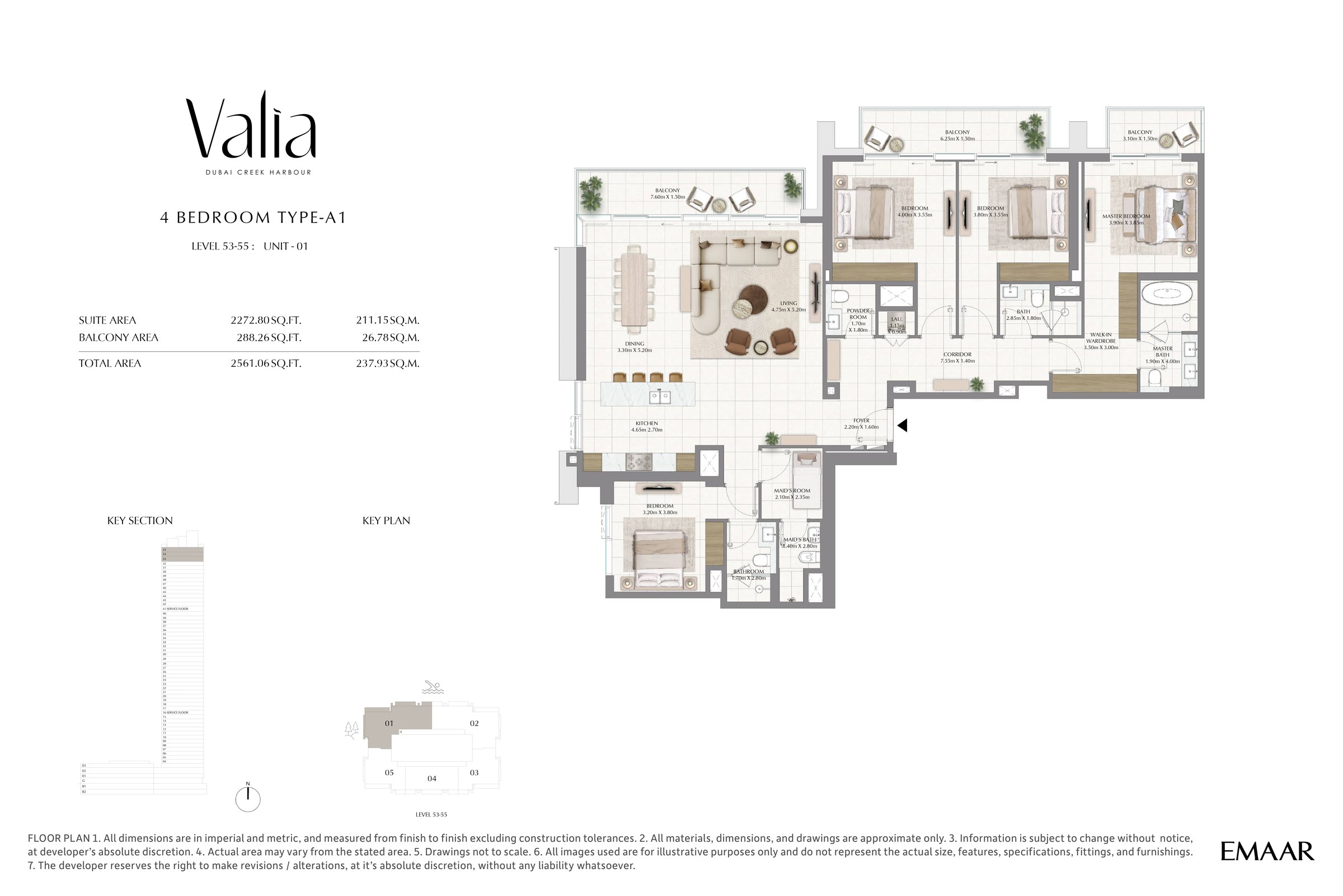 4 Bed floor plan