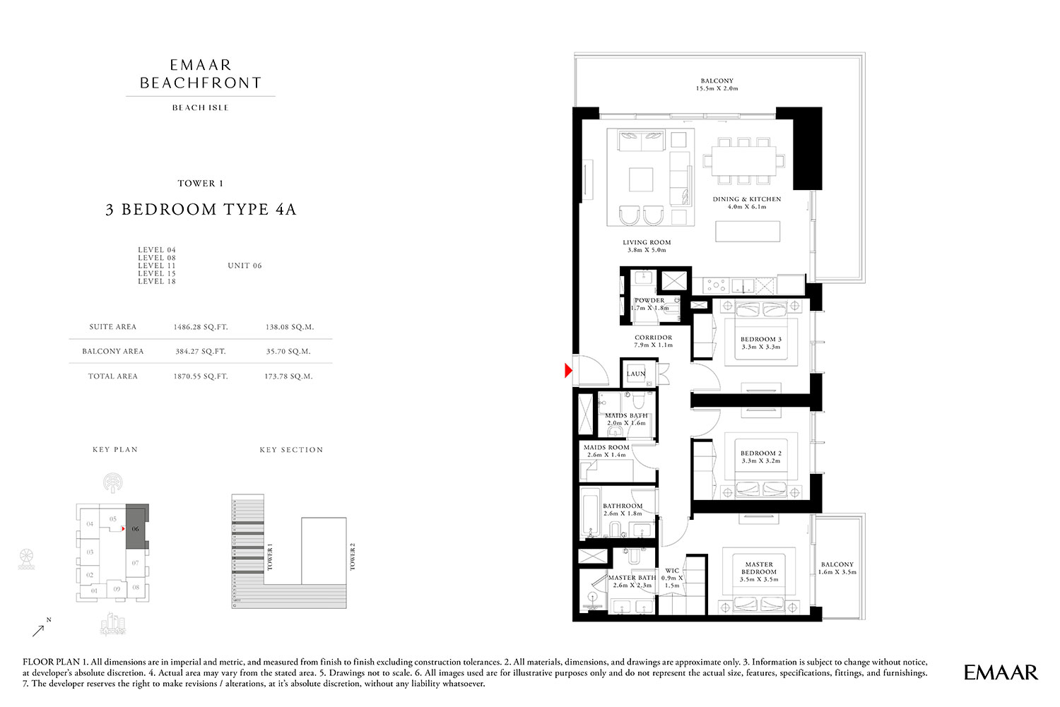 3 Bedroom floor plan