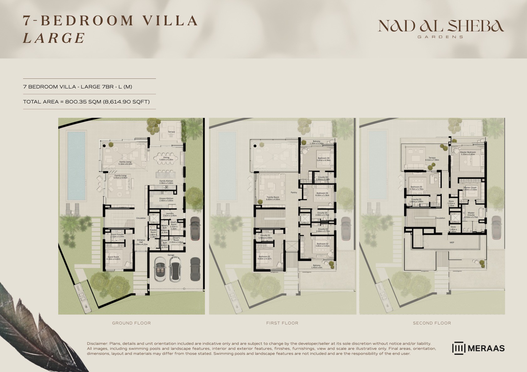 7BR - Villa - Large - L (M) floor plan