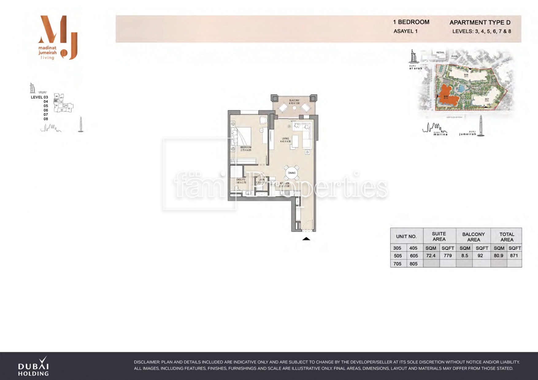 1 Bedroom floor plan