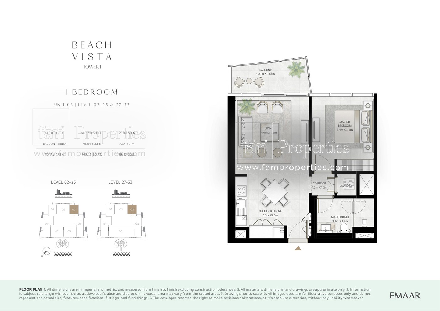 1 Bedroom floor plan