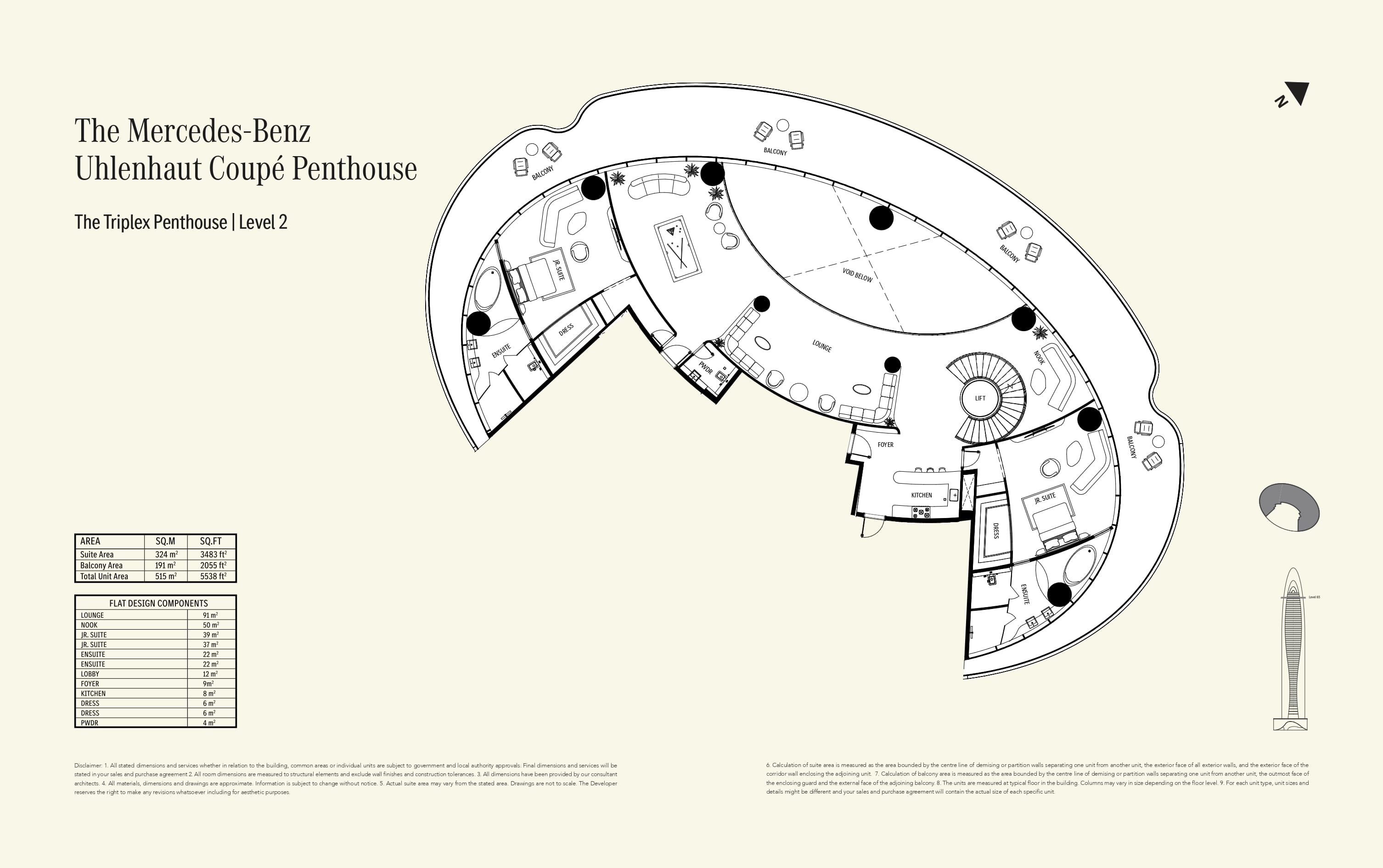 Triplex - Level 2 - Penthouse floor plan