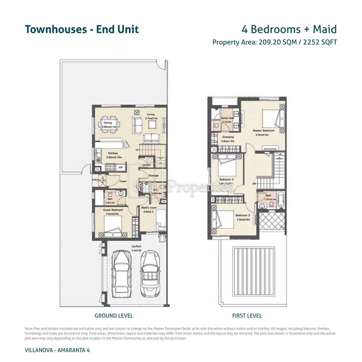 4 Bedroom floor plan