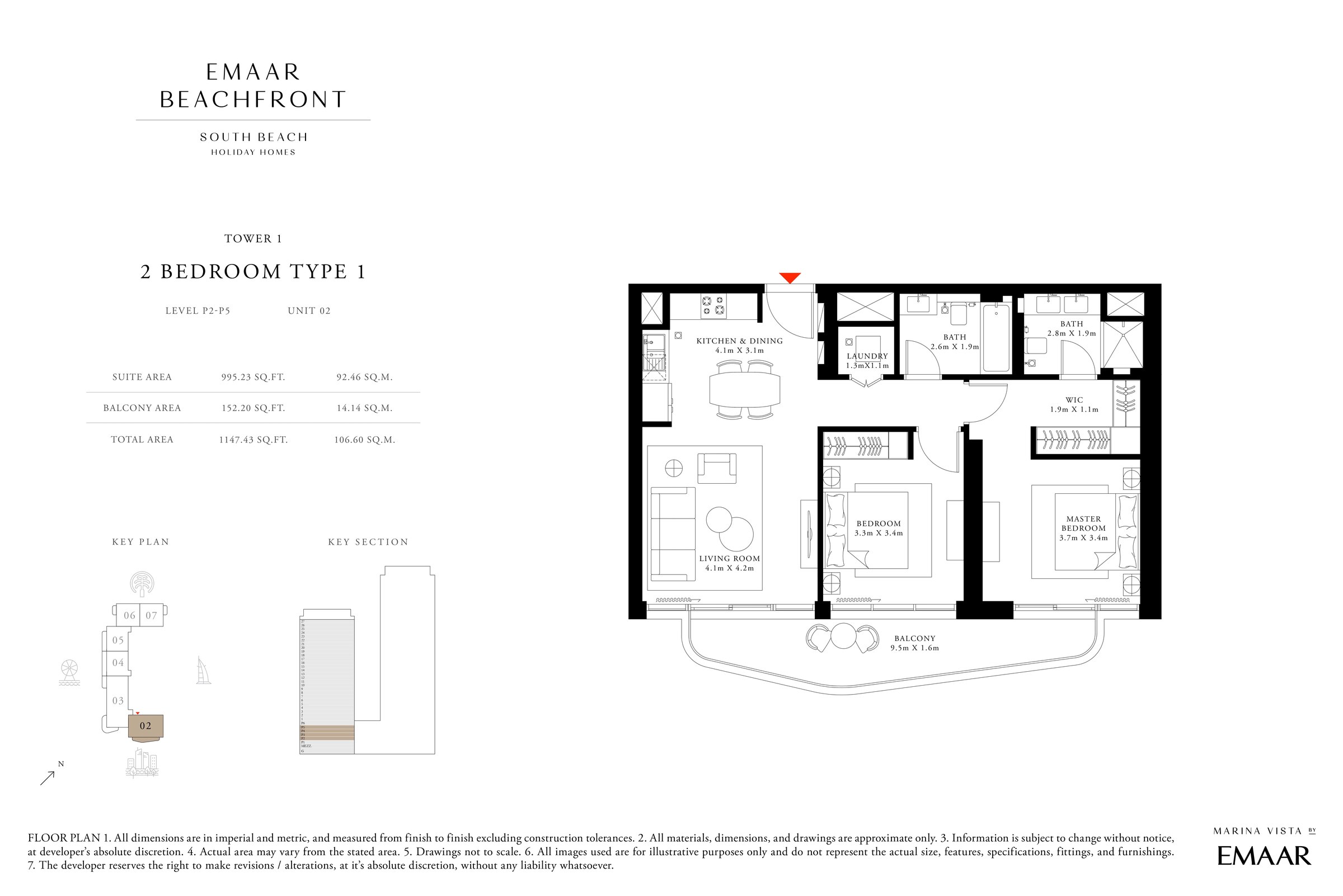 2 Bedroom floor plan