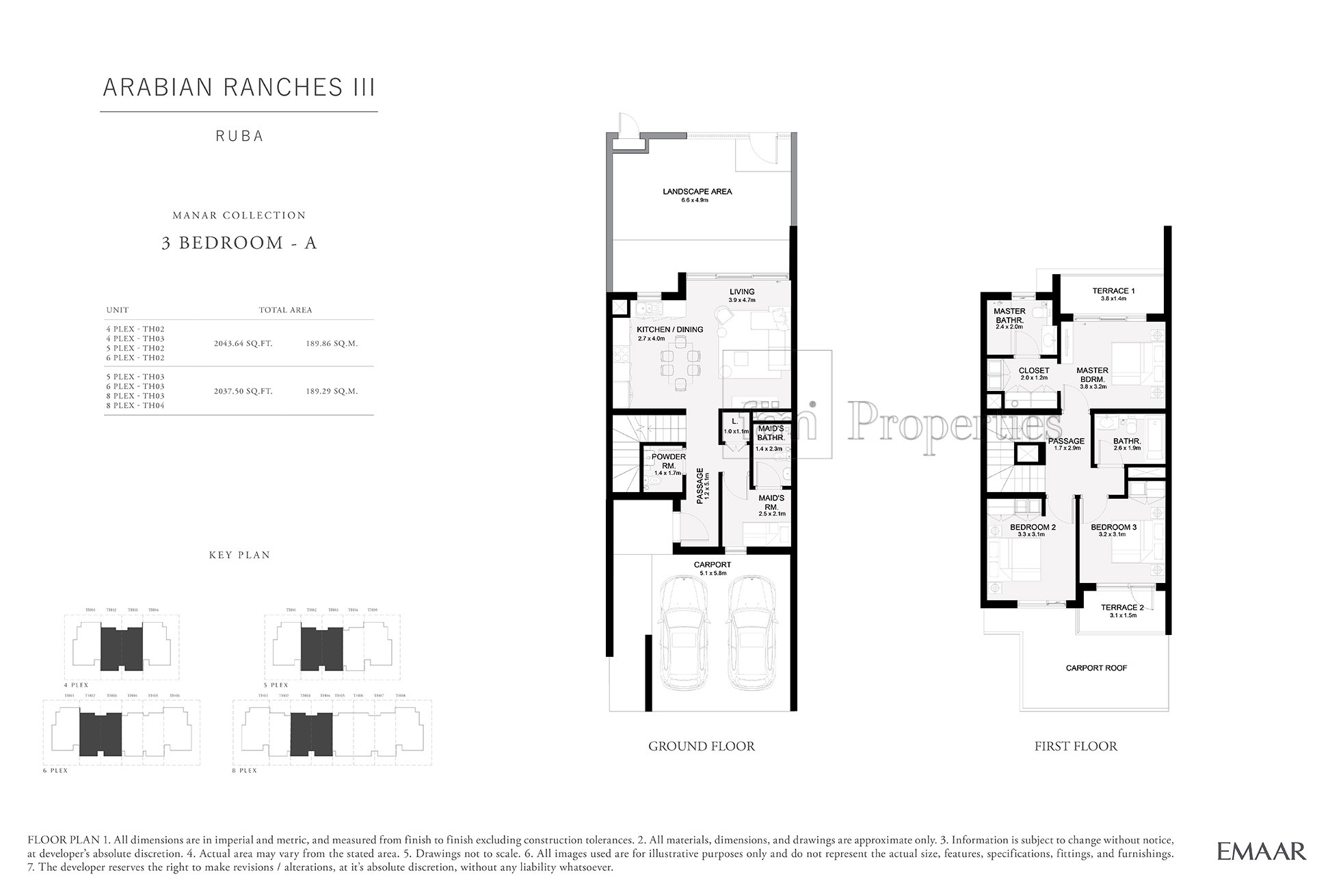3 Bedroom floor plan