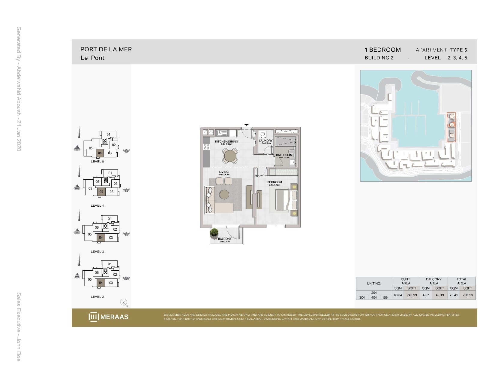 1 Bedroom floor plan