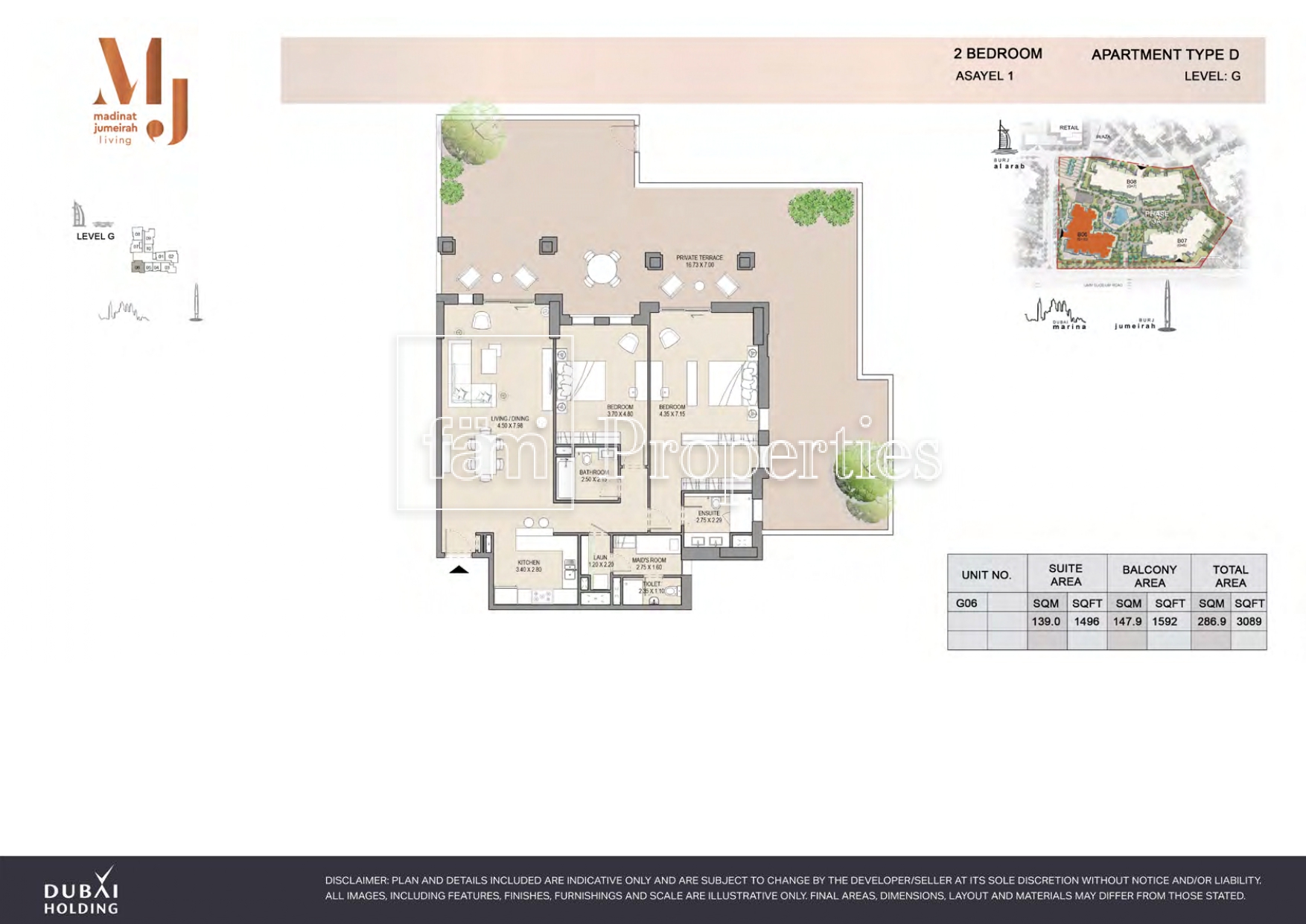 2 Bedroom floor plan