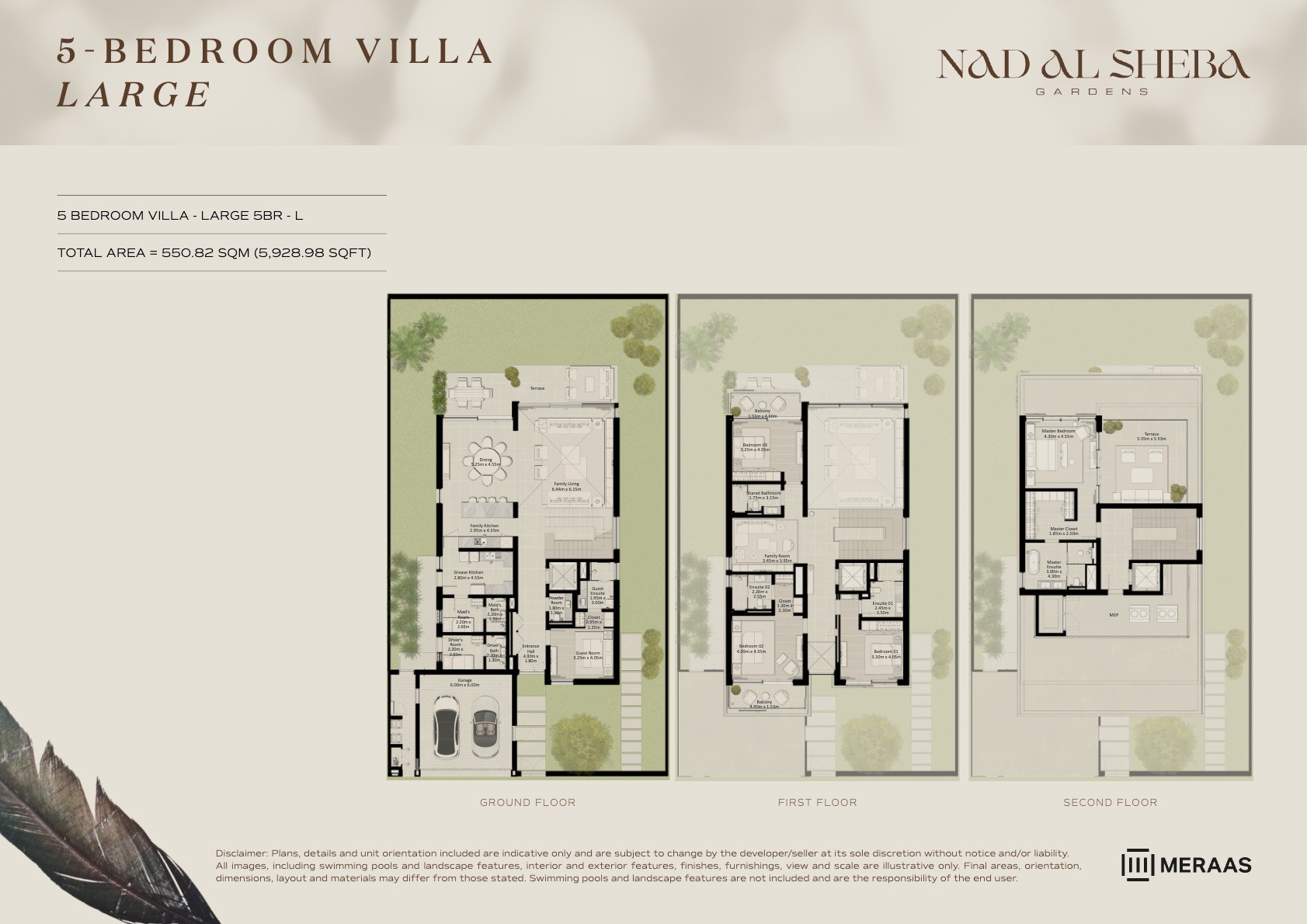 5BR - Villa - Large - L floor plan