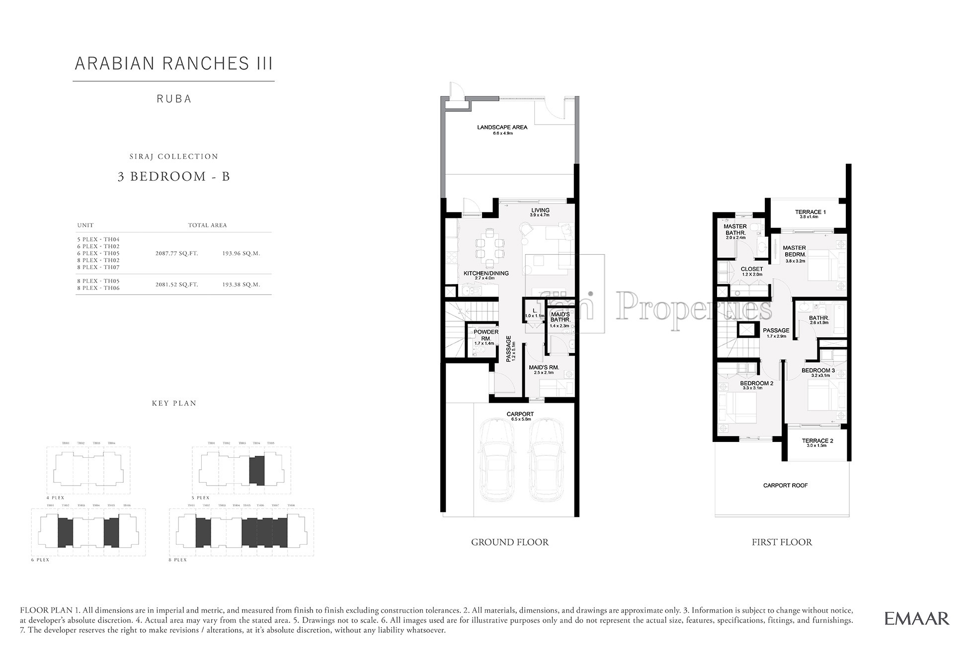 3 Bedroom floor plan