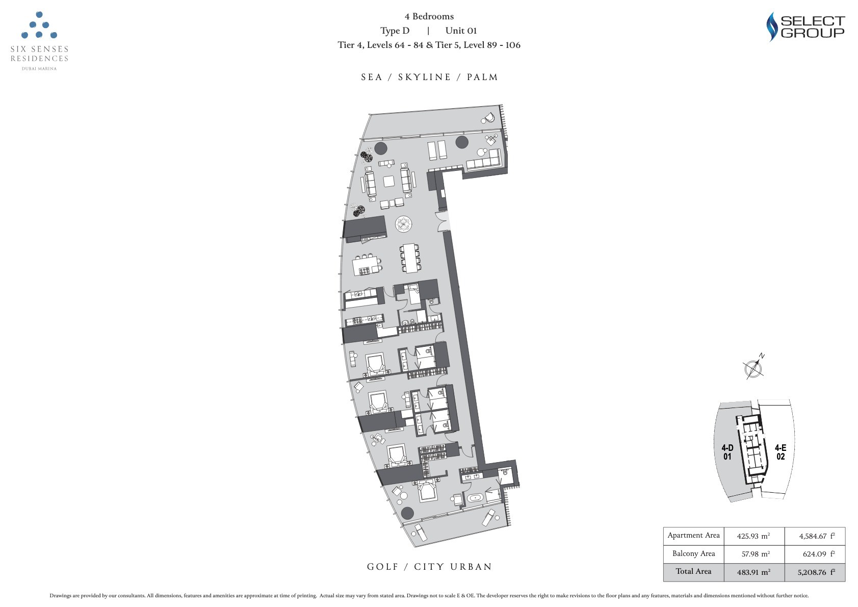 4BR - Type D - Unit 1 floor plan