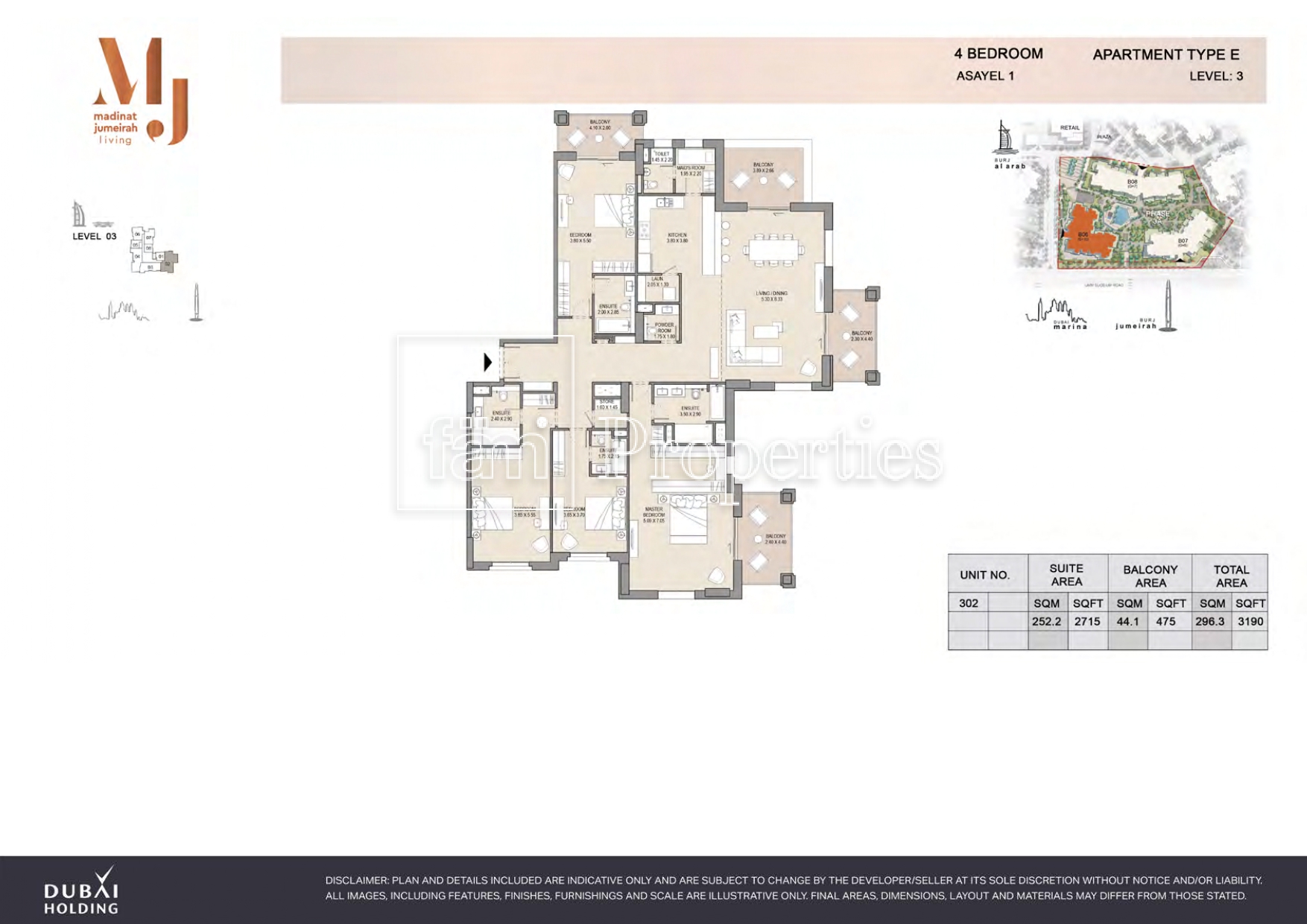 4 Bedroom floor plan