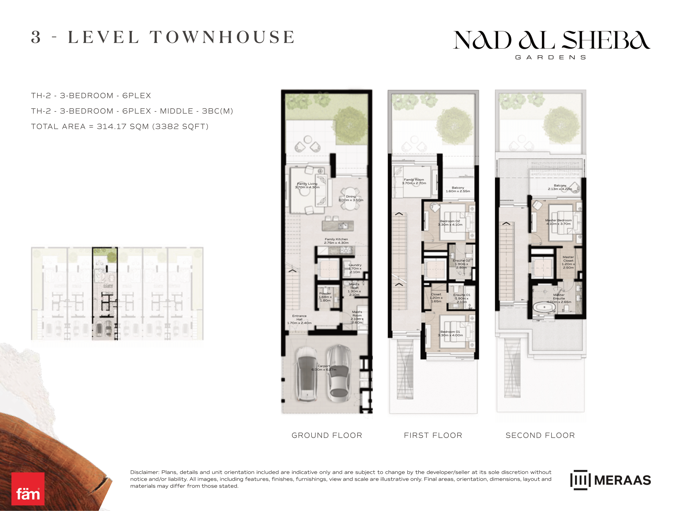 3 Bed Townhouse floor plan