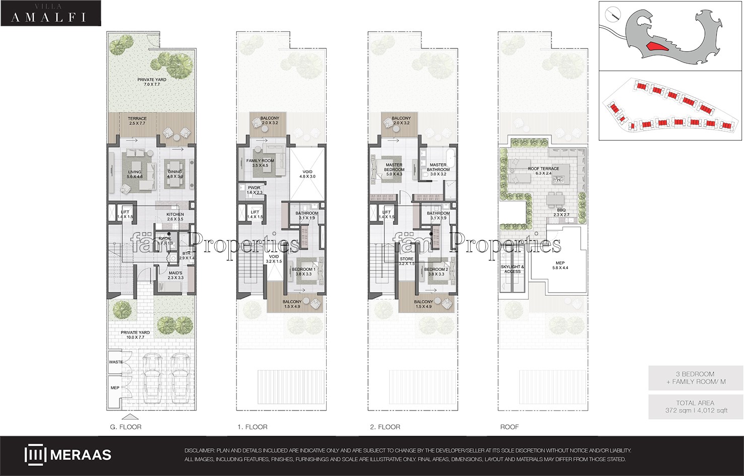 3 Bedroom floor plan
