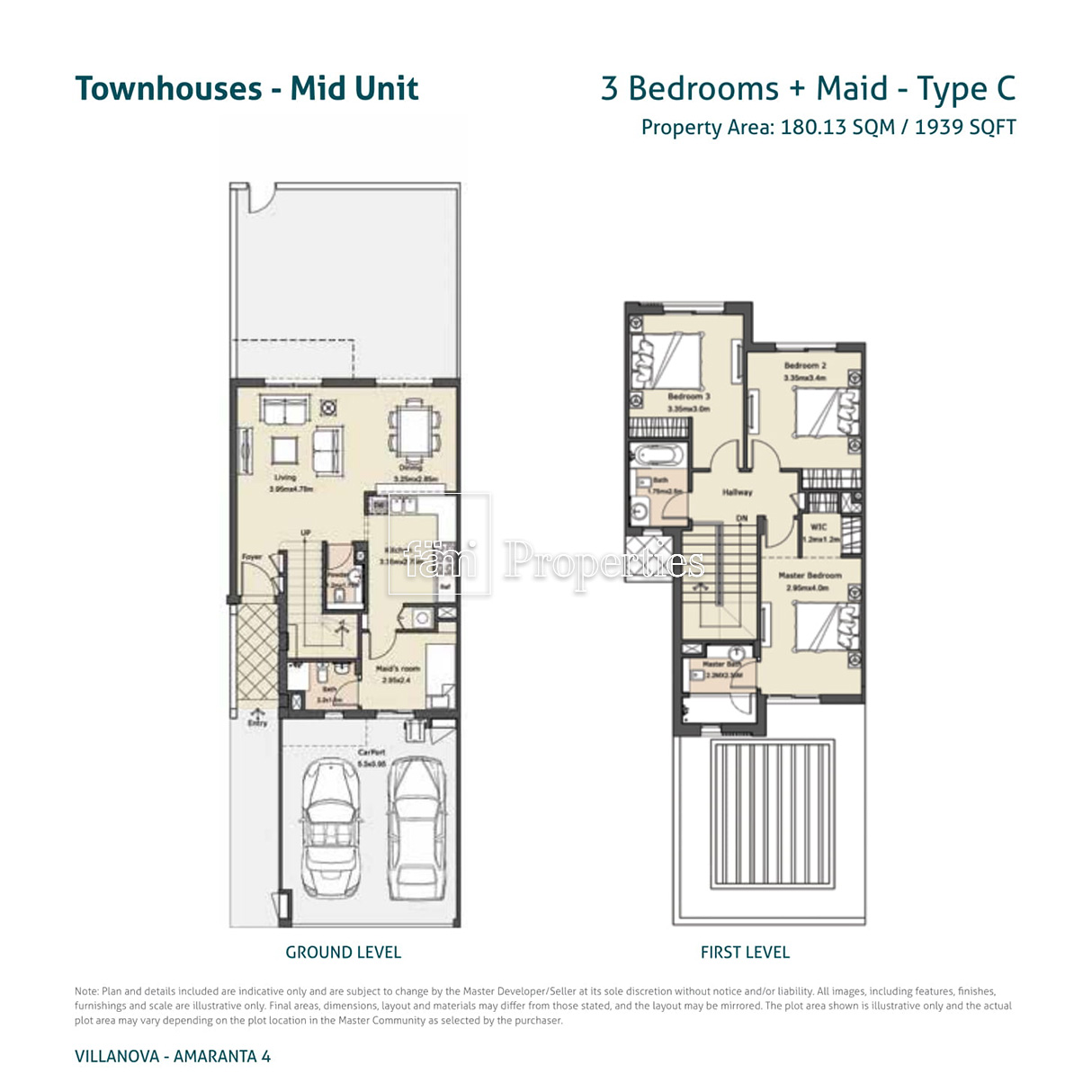3 Bedroom floor plan
