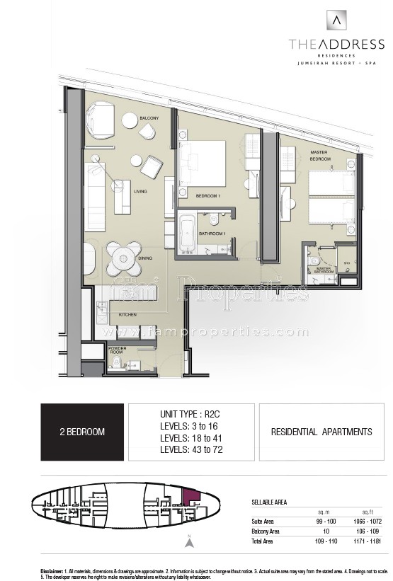 2BD - R2C floor plan