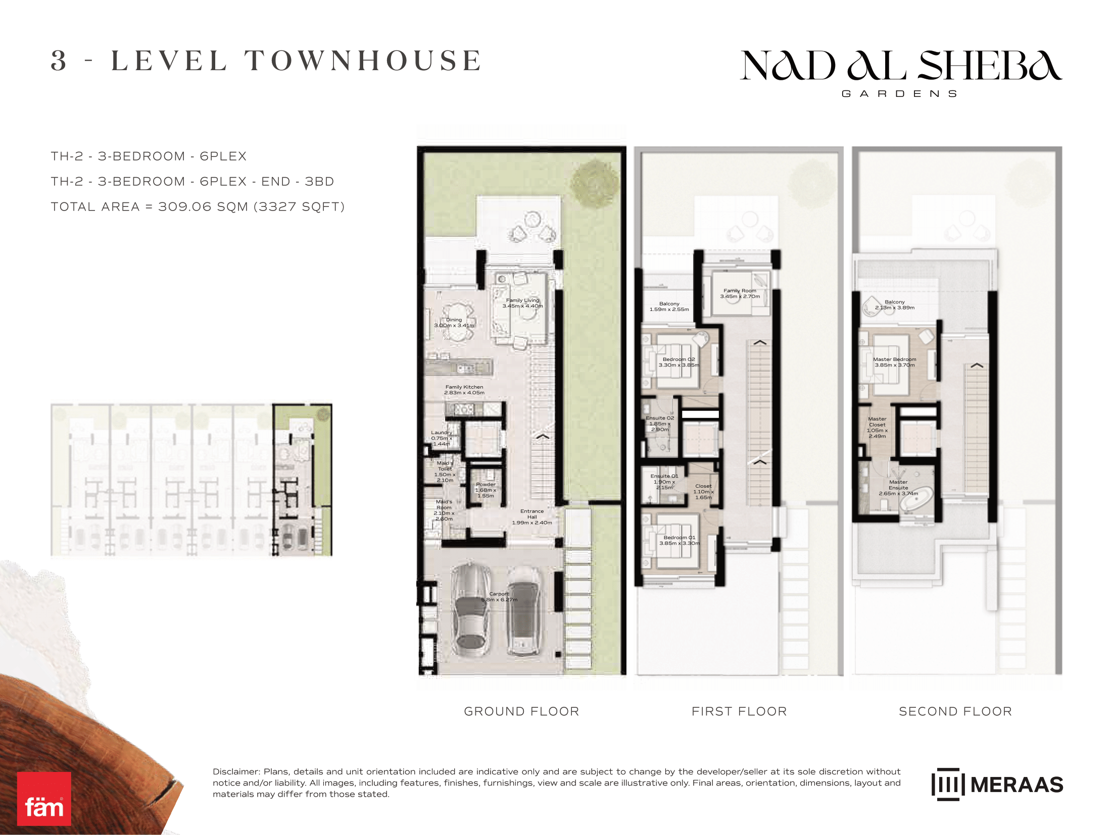 3 Bed Townhouse floor plan