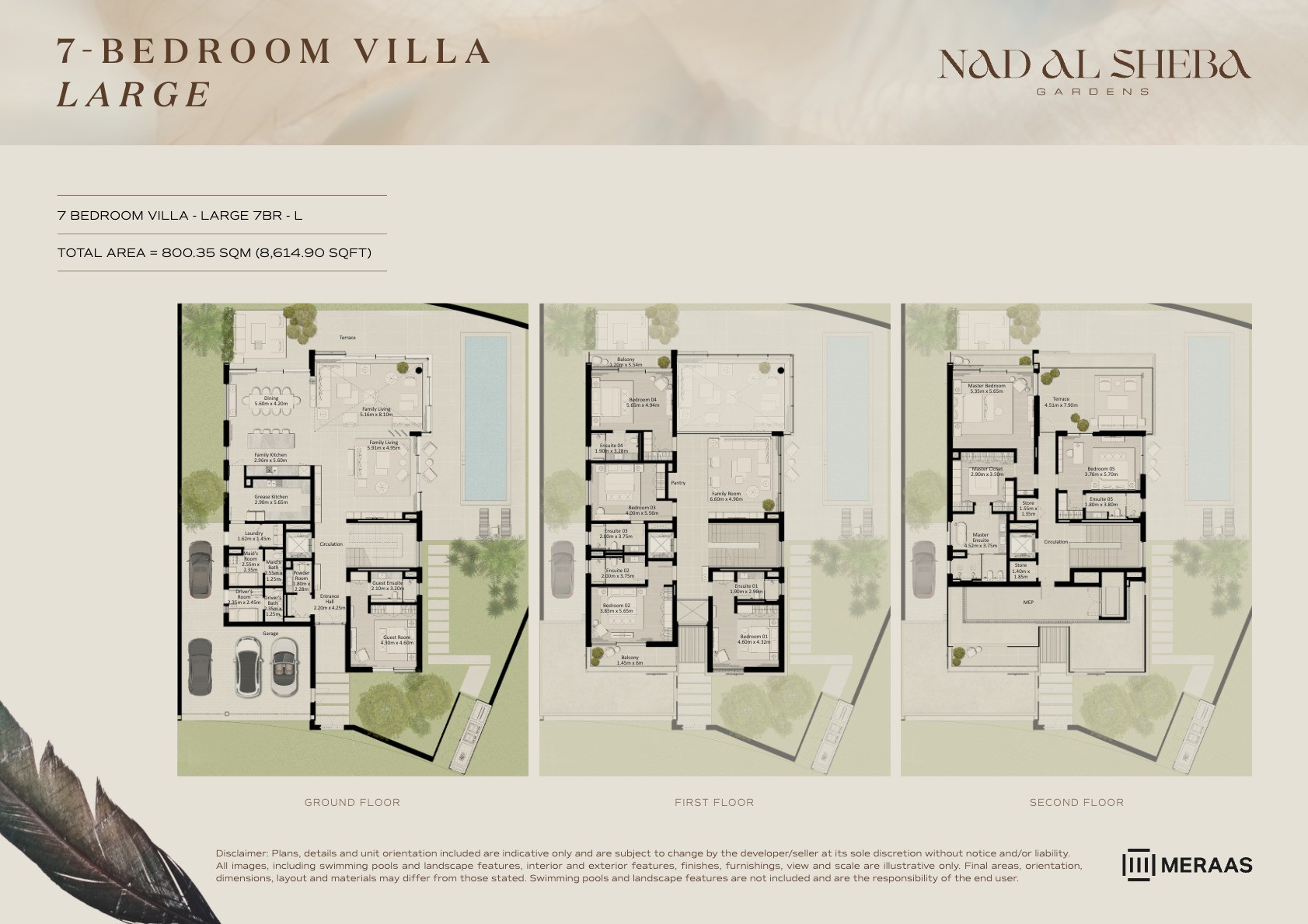 7BR - Villa - Large - L floor plan