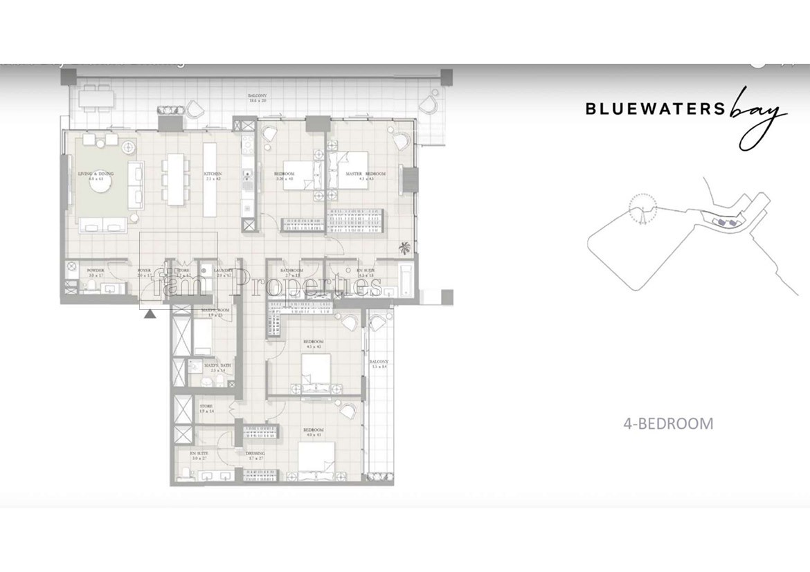 4 Bedroom floor plan