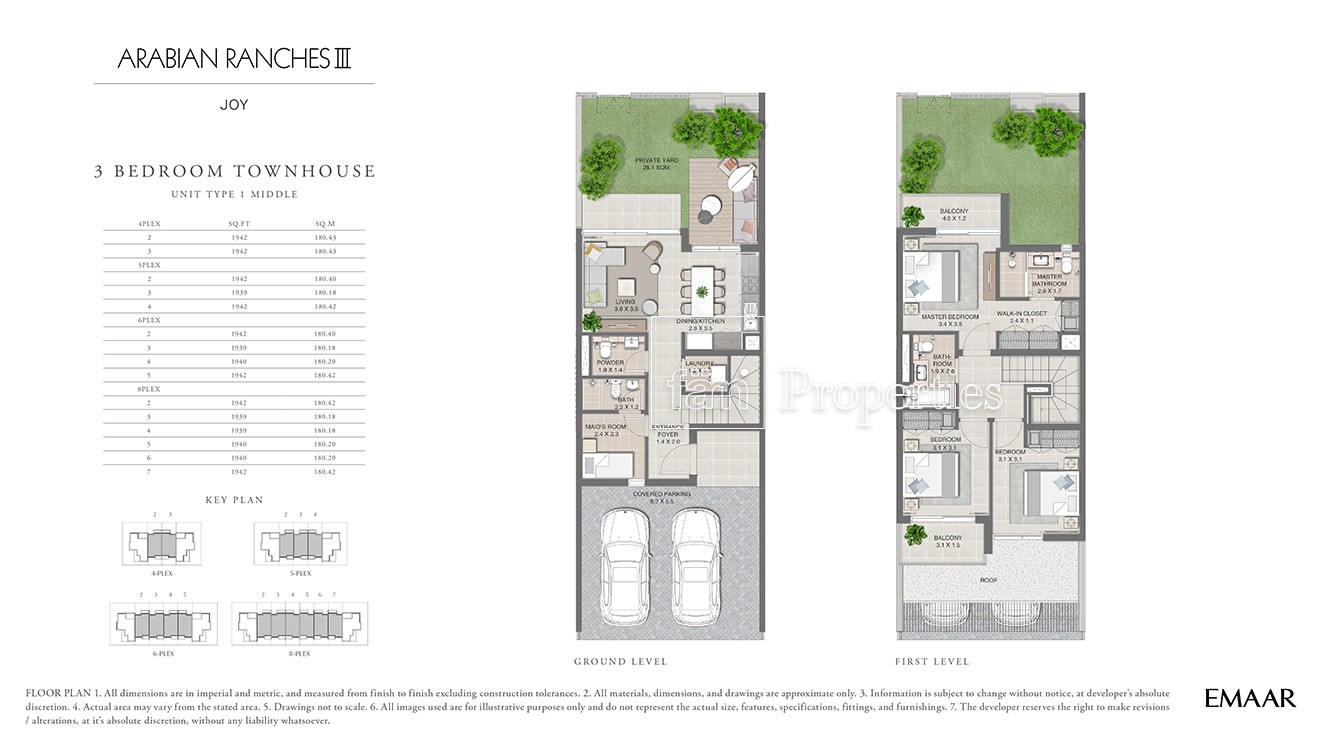 3 Bedroom floor plan