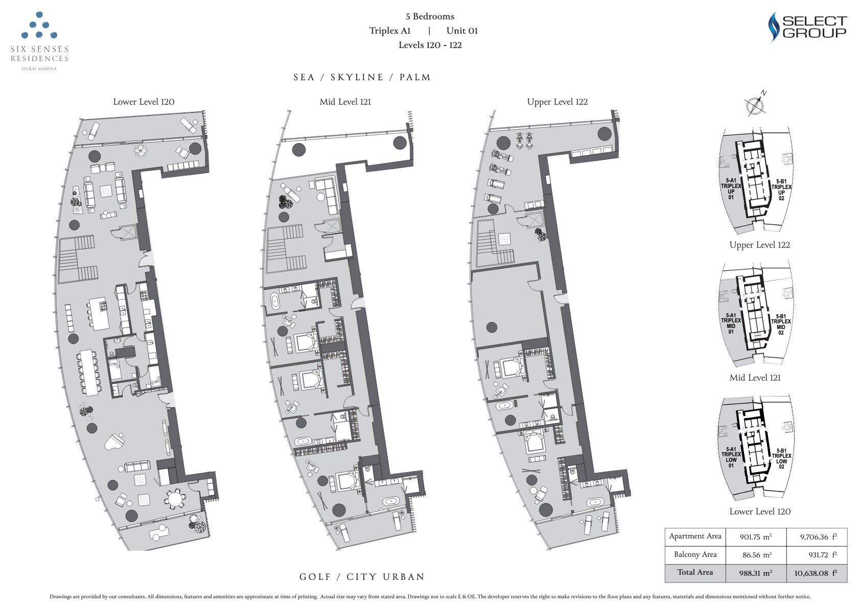 5BR - Triplex A1 - Unit 1 floor plan