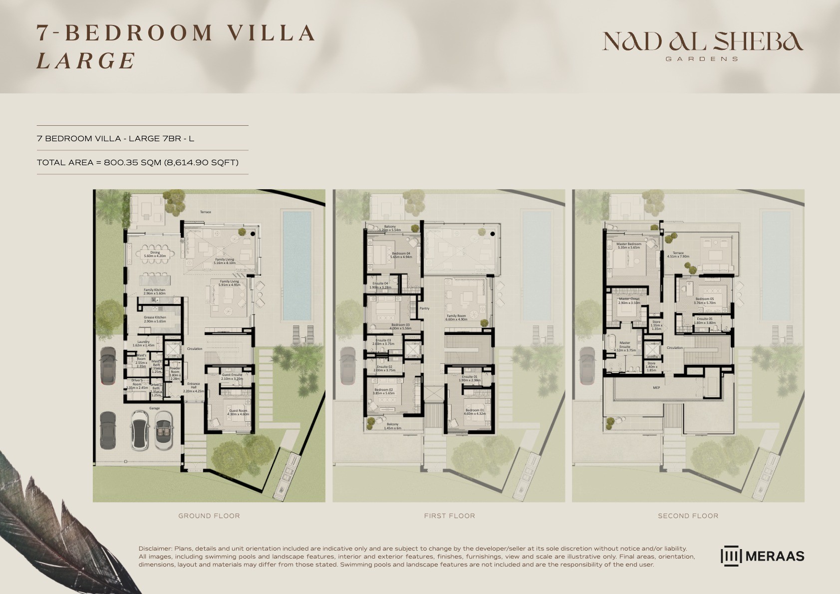 7BR - Villa - Large - L floor plan