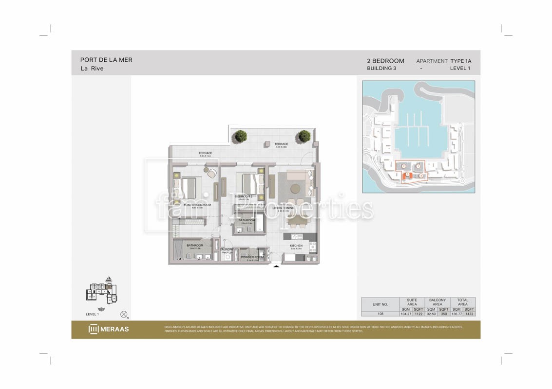 2 Bedroom floor plan