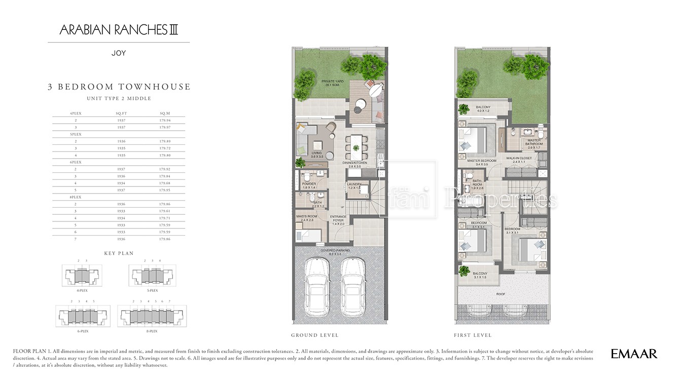 3 Bedroom floor plan