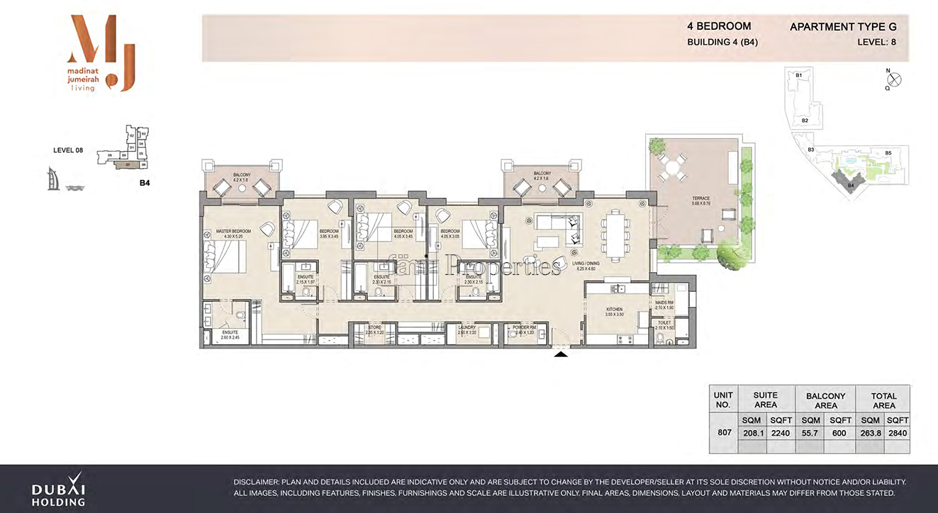 4 Bedroom floor plan