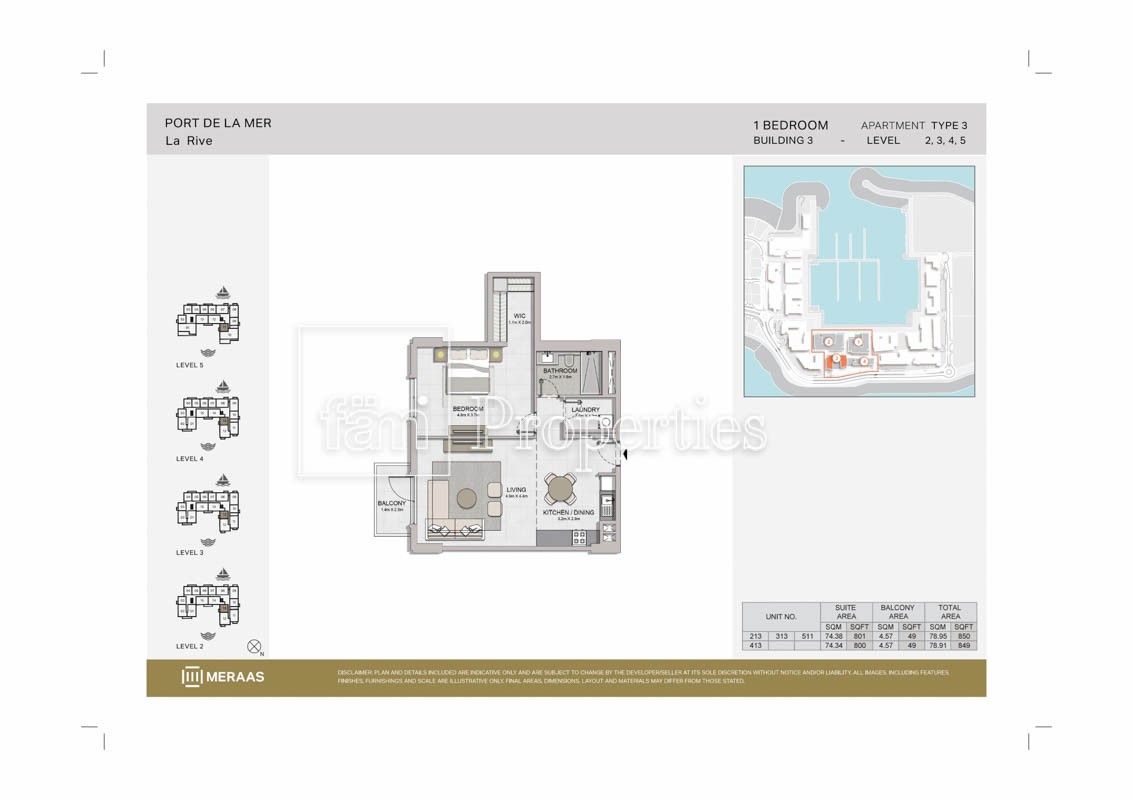 1 Bedroom floor plan