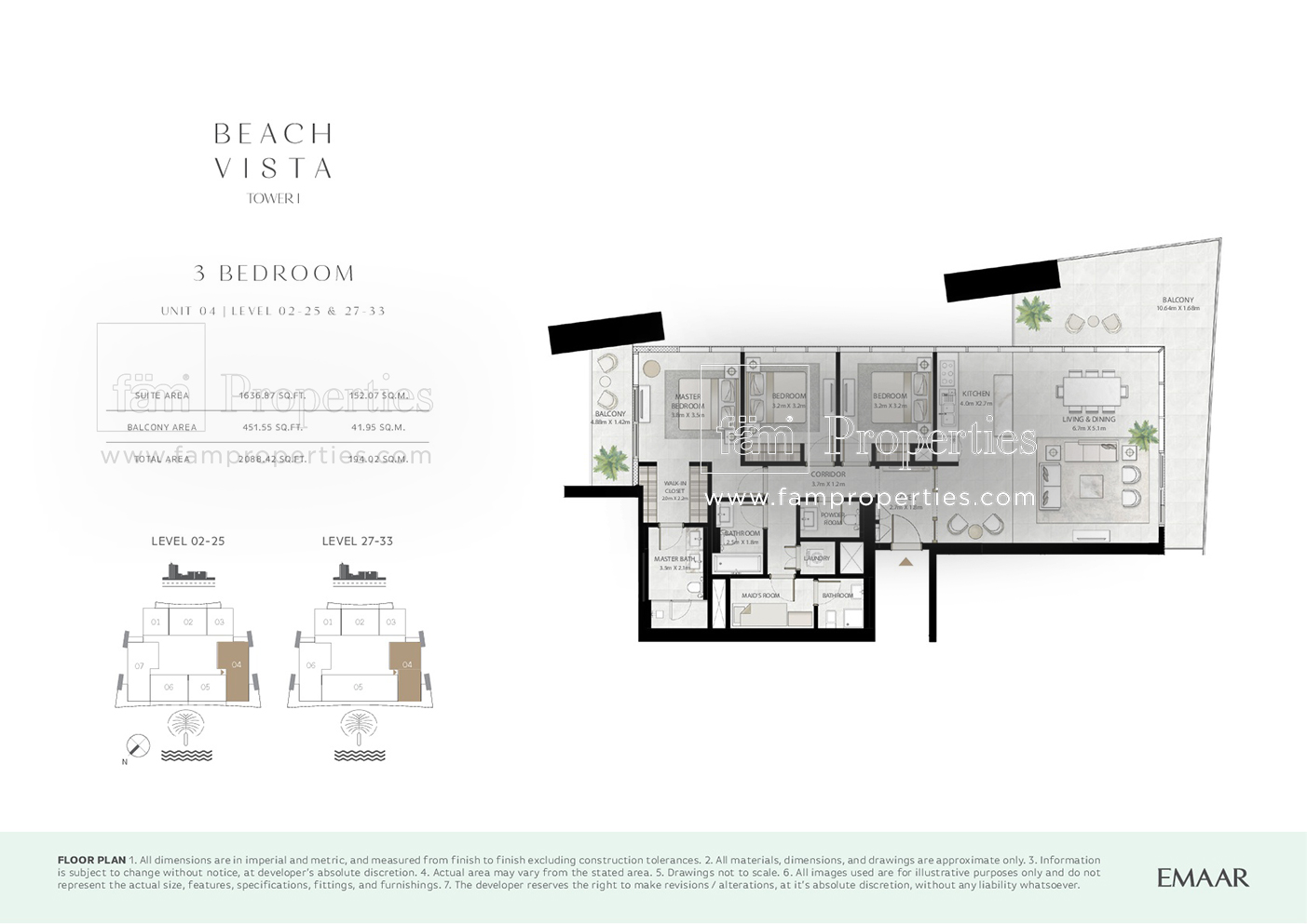 3 Bedroom floor plan