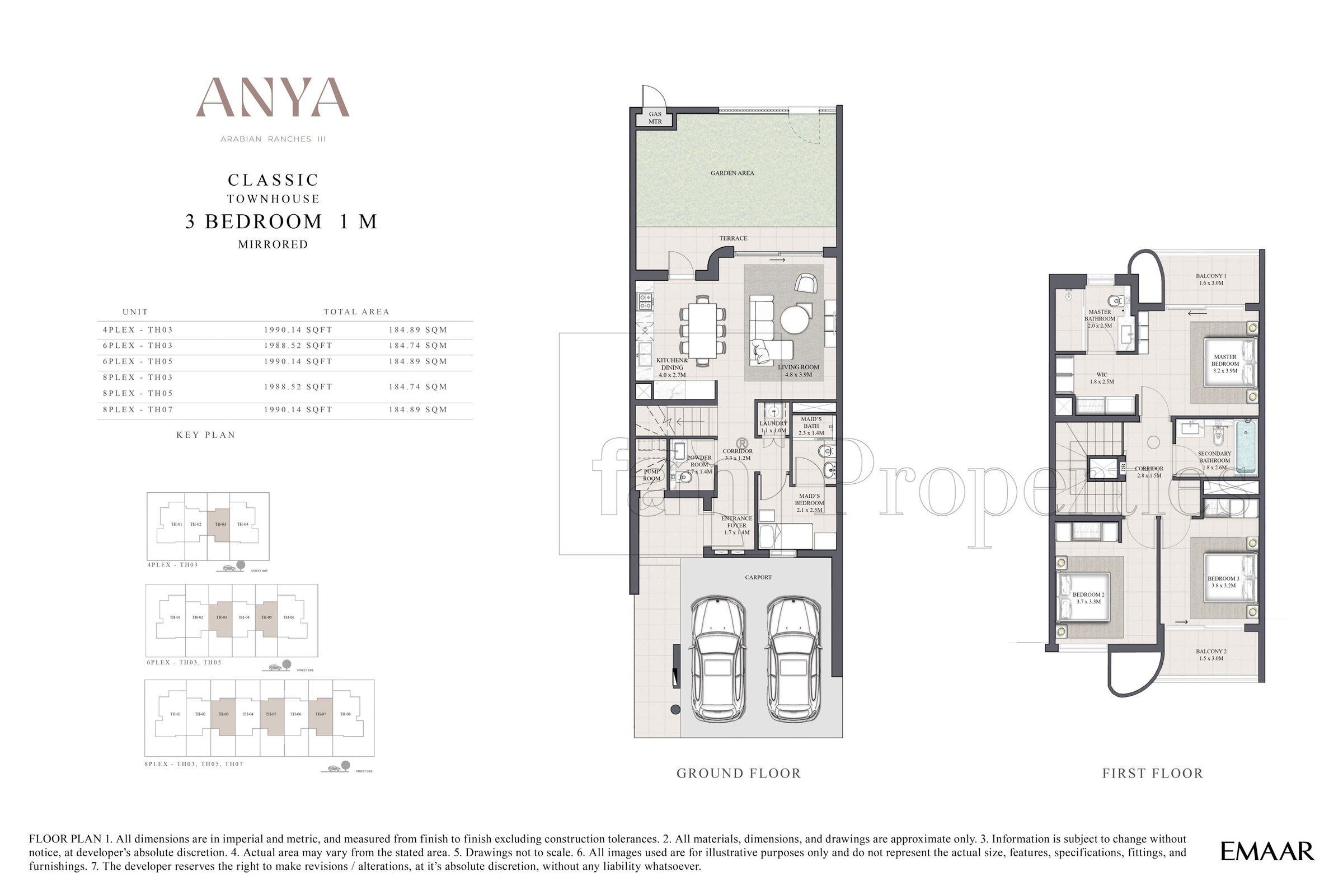 3 Bedroom floor plan