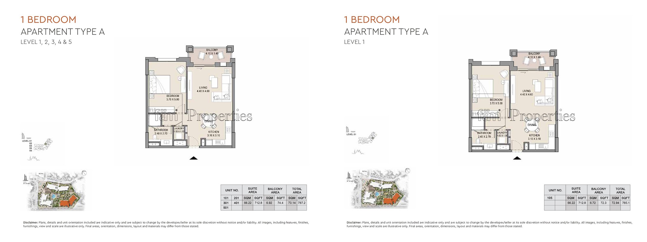 1 Bedroom floor plan