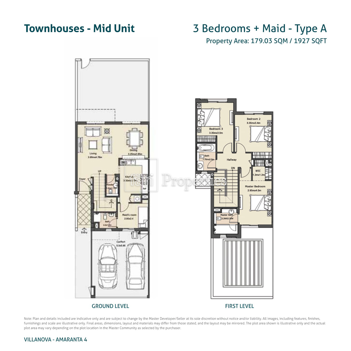 3 Bedroom floor plan